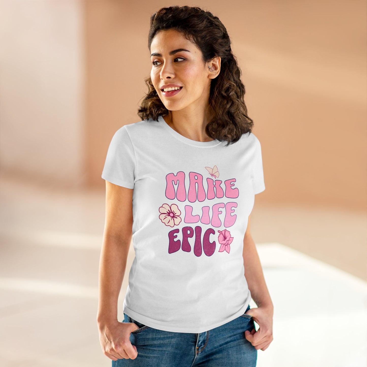 Make Life Epic Women's Midweight Cotton Tee