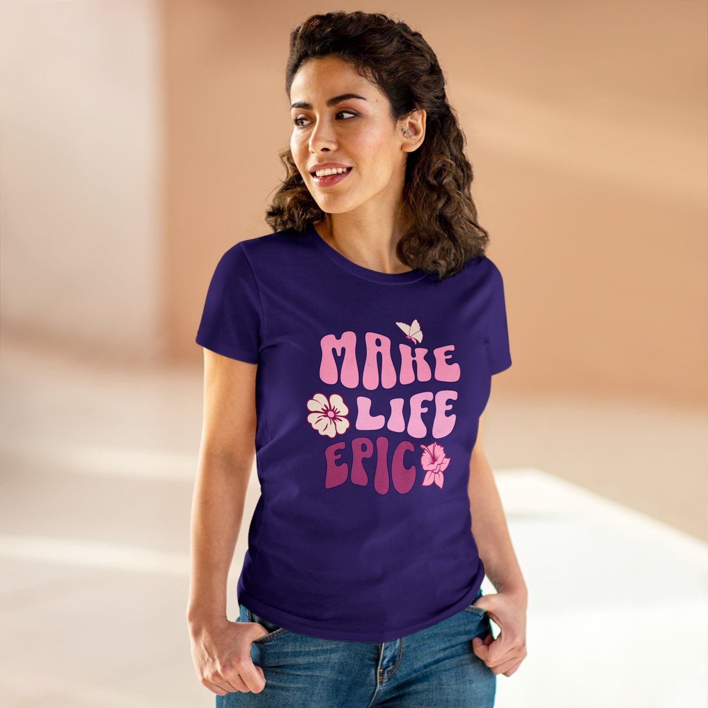 Make Life Epic Women's Midweight Cotton Tee