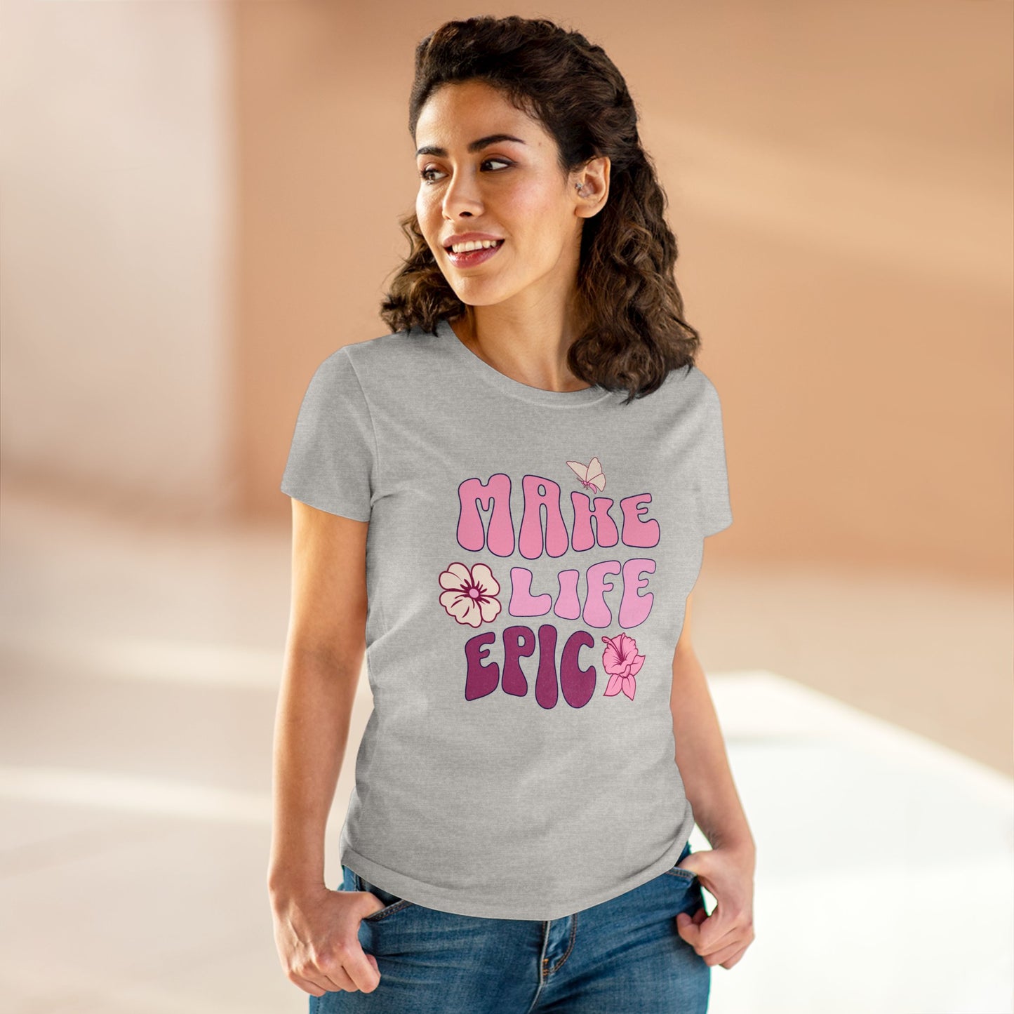 Make Life Epic Women's Midweight Cotton Tee